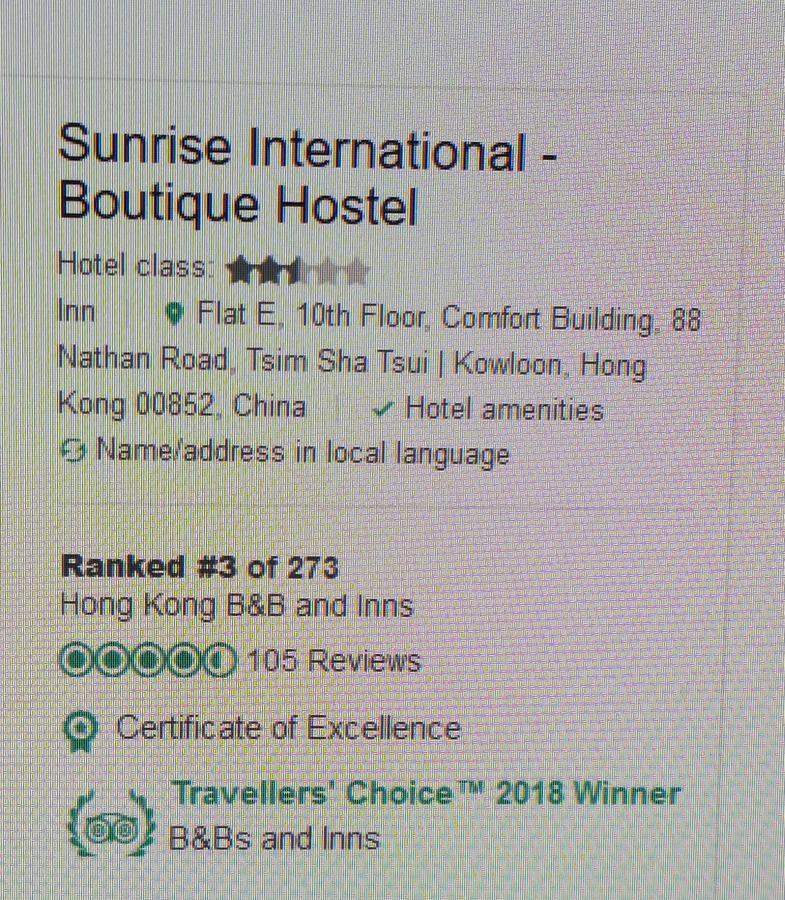 Sunrise International - Boutique Hostel Kowloon  Exterior foto